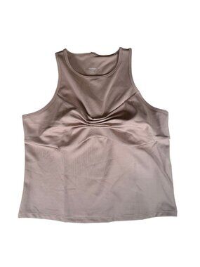 Girlfriend Collective Ruched Taupe Racerback Active Tank Top Size XXL NWT